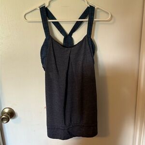Lululemon Athletica Navy and Charcoal Strappy Tank